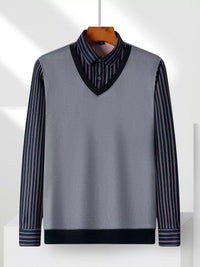 Gray Red And White Stripes